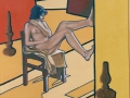 Interno giallo con figura e luci-2000-olio-80x80 cm..jpg