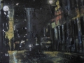 La notte della nostra città-2010-tecnica mista su tela-30 x 40 cm.